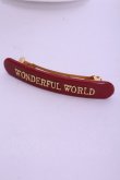 画像1: WONDERFUL WORLD / ロゴバレッタ  アカ×ゴールド O-26-01-20-1081-LO-AC-IG-OS (1)