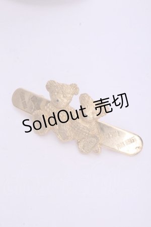 画像: PINK HOUSE / くまペアバレッタ  ゴールド O-26-01-20-1095-LO-AC-IG-OS