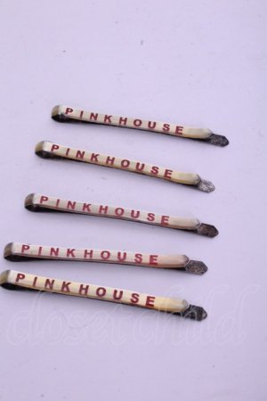 画像: PINK HOUSE / ロゴクリアヘアピン  シルバー×クリア O-26-01-20-1098-LO-AC-IG-OS