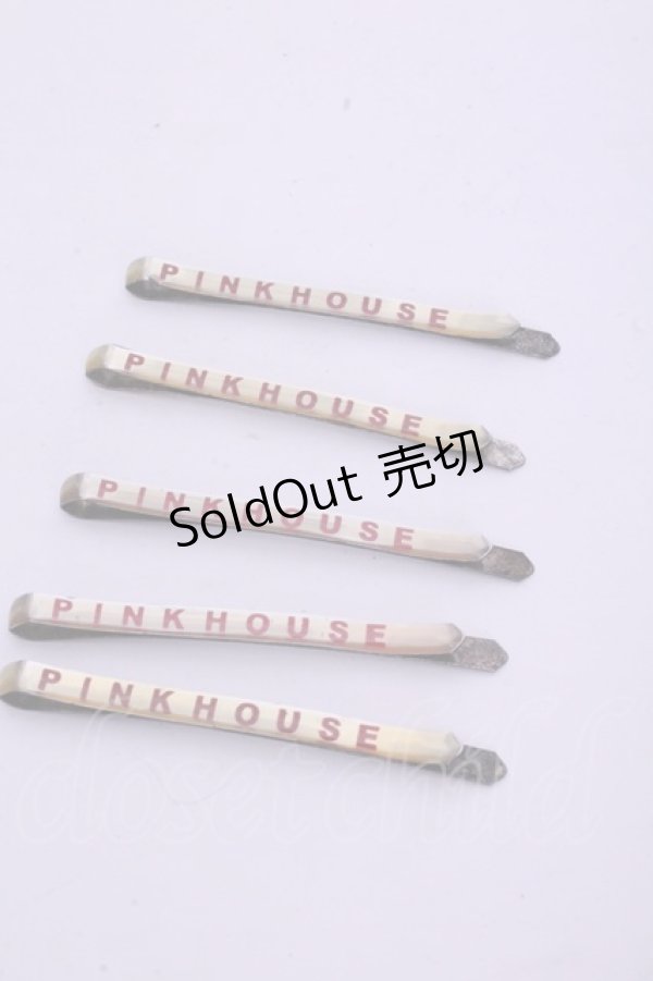 画像1: PINK HOUSE / ロゴクリアヘアピン  シルバー×クリア O-26-01-20-1098-LO-AC-IG-ZT0204J (1)