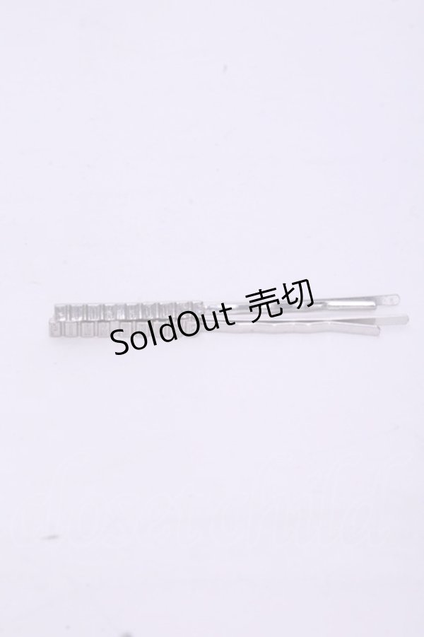 画像1: PINK HOUSE / ブロックロゴヘアピン  シルバー O-26-01-20-1099-LO-AC-IG-ZT0204J (1)