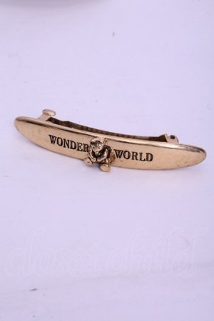 画像: WONDERFUL WORLD / ロゴくまバレッタ  ゴールド O-26-01-20-1100-LO-AC-IG-ZT575-F006