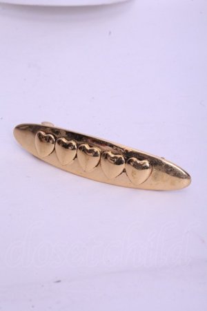 画像: WONDERFUL WORLD / ハートバレッタ  ゴールド O-26-01-20-1101-LO-AC-IG-ZT575-F006