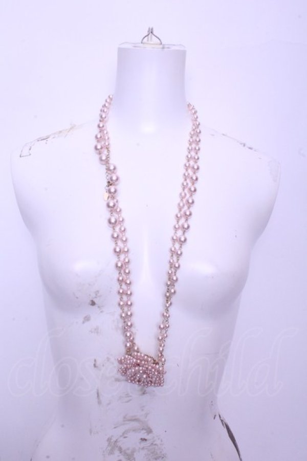 画像2: WONDERFUL WORLD / 桜モチーフビーズネックレス  ゴールド×ピンク O-26-01-20-1102-LO-AC-IG-OS (2)