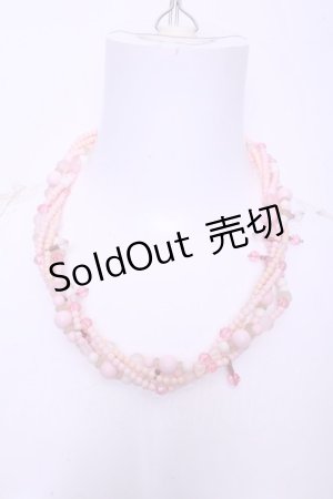 画像: WONDERFUL WORLD / 4連ビーズネックレス  ピンク O-26-01-20-1105-LO-AC-IG-OS