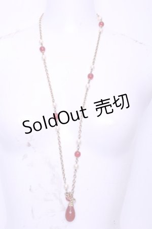 画像: KANEKO ISAO / ストーン&パールネックレス  ゴールド・アカ O-26-01-20-1114-EL-AC-IG-ZT575-F006