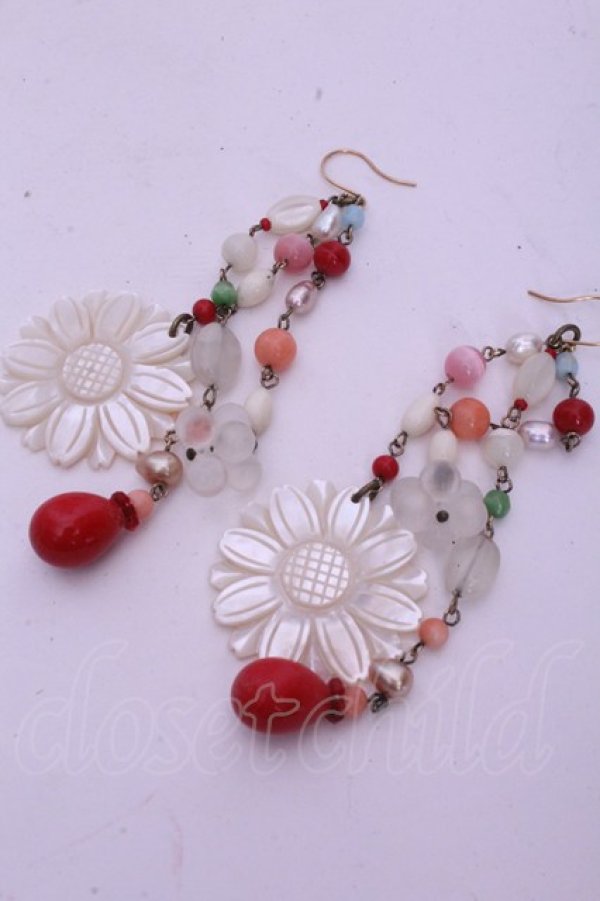 画像1: WONDERFUL WORLD / マーガレットビーズピアス  マルチ O-26-01-20-1120-LO-AC-IG-OS (1)