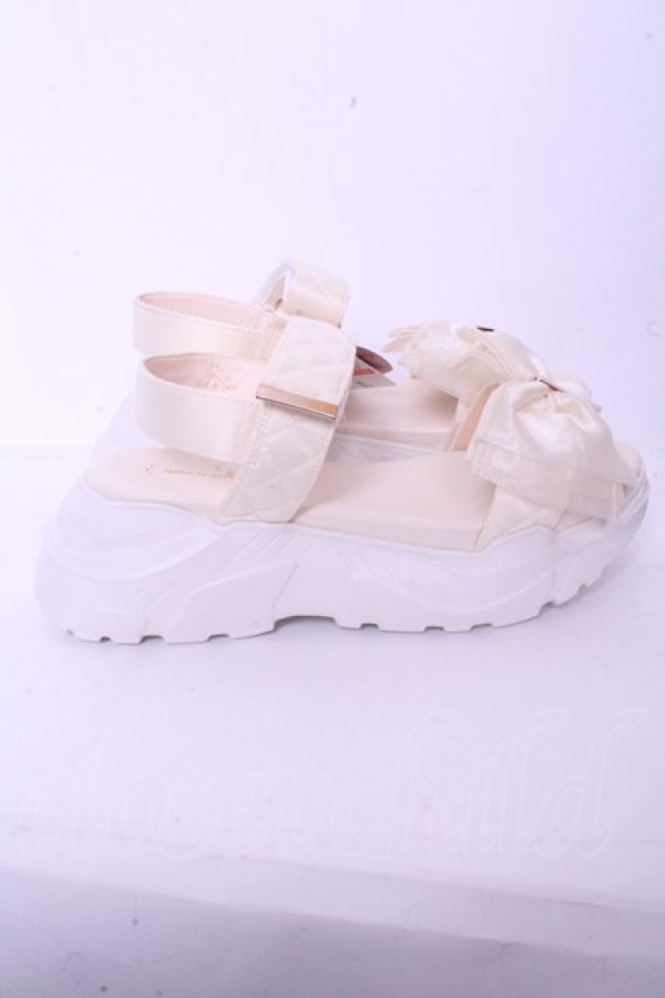 画像4: m petit by misako / AMシアーリボンSA シューズ L アイボリー O-26-01-20-1014-LO-SH-IG-OS (4)