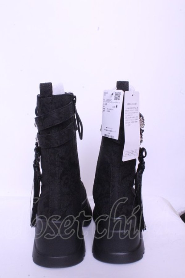 画像3: axes femme POETIQUE / チャイナ釦タンクソールブーツ M クロ O-26-01-20-1017-AX-SH-OW-OS (3)