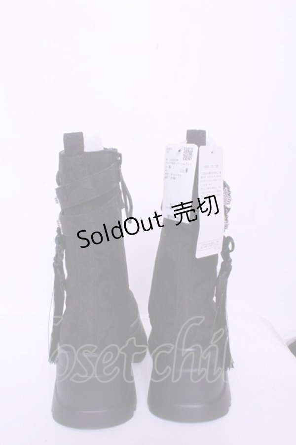 画像3: axes femme POETIQUE / チャイナ釦タンクソールブーツ M クロ O-26-01-20-1017-AX-SH-OW-ZTK014 (3)