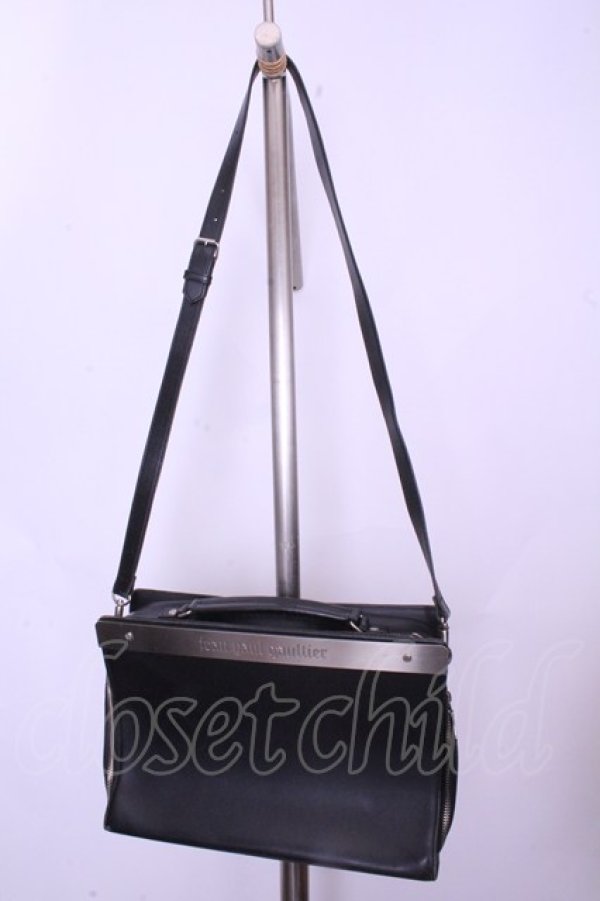 画像2: Jean Paul GAULTIER / メタルプレートショルダーバッグ  ブラック×シルバー O-26-01-20-1030-GO-BG-IG-OS (2)