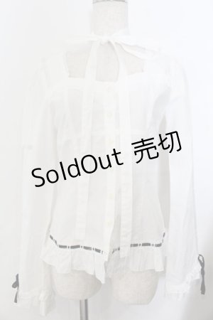 画像: PEACE NOW / リボンブラウス M ホワイト O-26-01-20-010-PU-BL-OW-OS