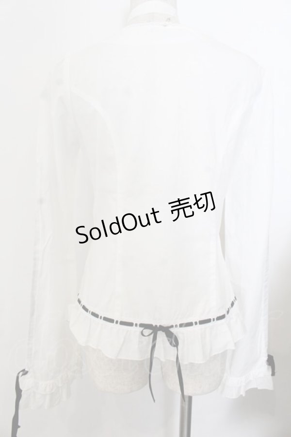 画像3: PEACE NOW / リボンブラウス M ホワイト O-26-01-20-010-PU-BL-OW-OS (3)