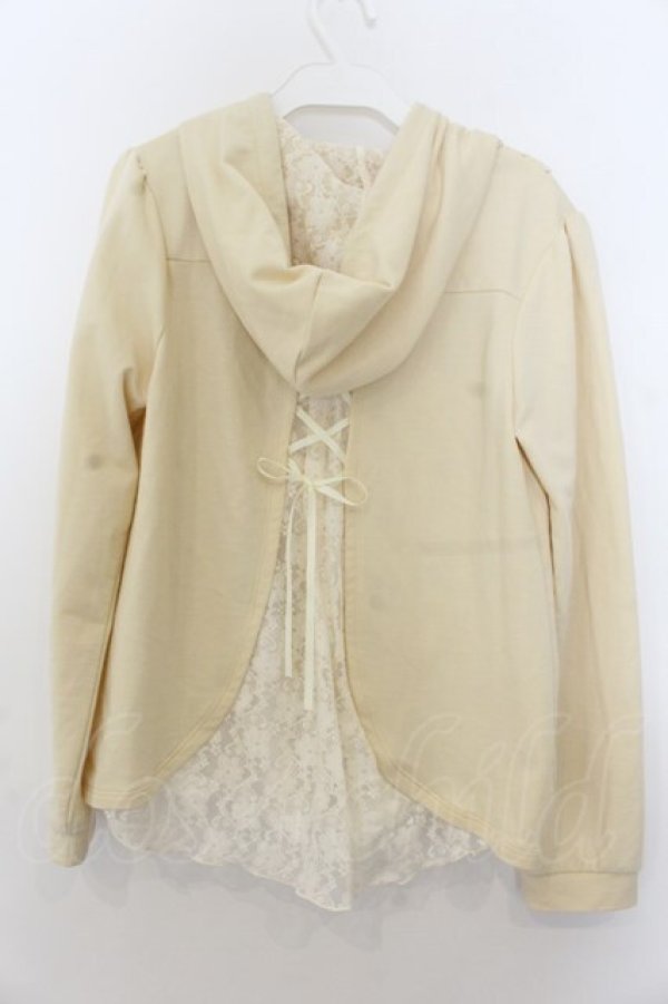 画像2: axes femme / バックシャンレースパーカー M イエロー O-26-01-20-011-AX-TO-OW-OS (2)