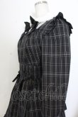 画像2: Secret Honey / サイド編み下げチェック長袖ワンピース  クロ×シロ O-26-01-20-015-CA-OP-IG-OS (2)