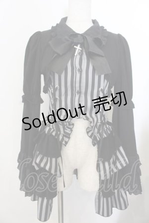 画像: Jamieエーエヌケー / ストライプお姫様（トップス）  クロ×グレー O-26-01-20-016-0-BL-IG-OS