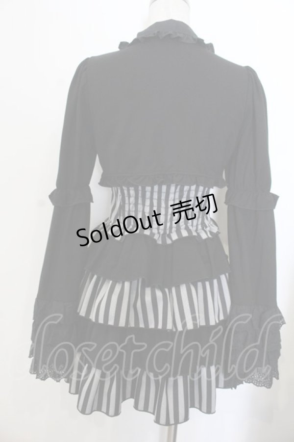 画像3: Jamieエーエヌケー / ストライプお姫様（トップス）  クロ×グレー O-26-01-20-016-0-BL-IG-OS (3)
