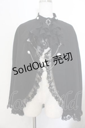 画像: Jamieエーエヌケー / シャボ付きケープ  クロ O-26-01-20-017-0-JA-IG-OS