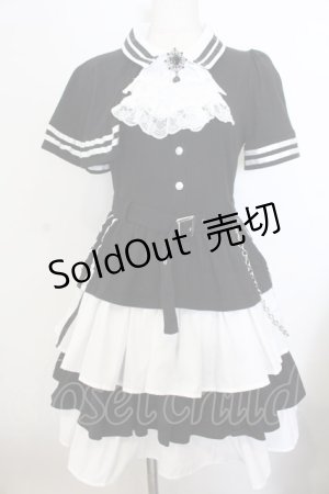 画像: Jamieエーエヌケー / ゴシックミリタリーワンピース  クロ×シロ O-26-01-20-019-0-OP-IG-OS