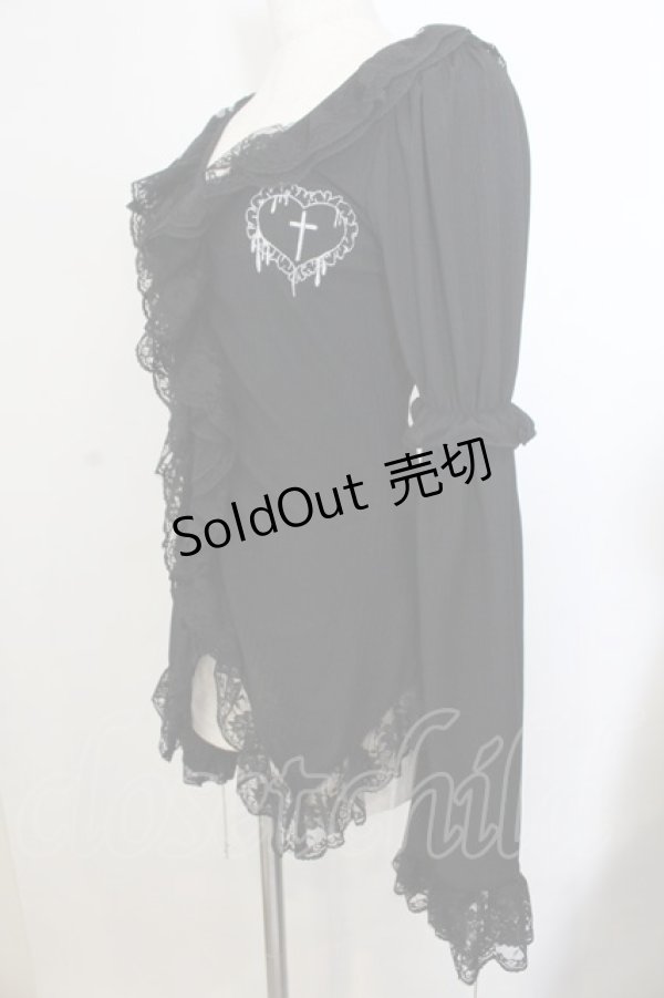 画像2: Jamieエーエヌケー / ヒラヒラゴシックカーディガン  クロ O-26-01-20-020-0-TO-IG-OS (2)