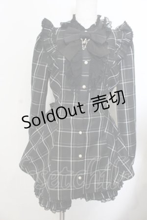 画像: Secret Honey / アクセサリーリボンレースフリルセットアップ  クロ O-26-01-20-021-CA-OP-IG-OS