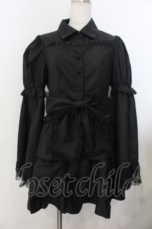 画像: Jamieエーエヌケー / Bigおリボンお姫様ブラウス  クロ O-26-01-20-022-0-BL-IG-OS