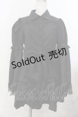 画像: Jamieエーエヌケー / Bigおリボンお姫様ブラウス  クロ O-26-01-20-022-0-BL-IG-OS