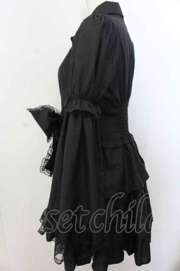 画像2: Jamieエーエヌケー / Bigおリボンお姫様ブラウス  クロ O-26-01-20-022-0-BL-IG-OS (2)