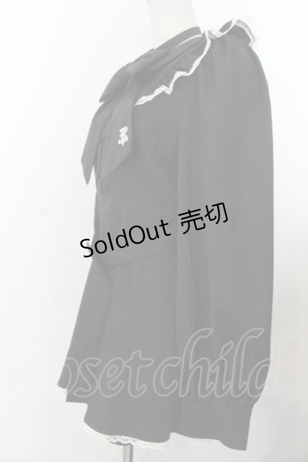 画像2: TRAVAS TOKYO / ロゴリボンフリルセットアップ  ブラック O-26-01-20-024-PU-OP-IG-OS (2)