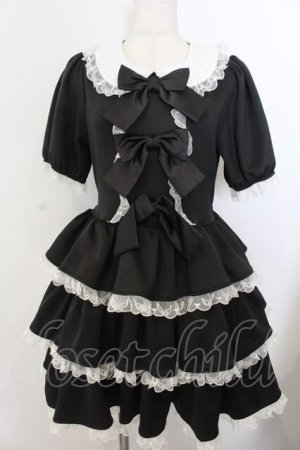 画像: Jamie エーエヌケー / お姫様ジャージワンピース  クロ×シロ O-26-01-20-026-LO-OP-IG-OS