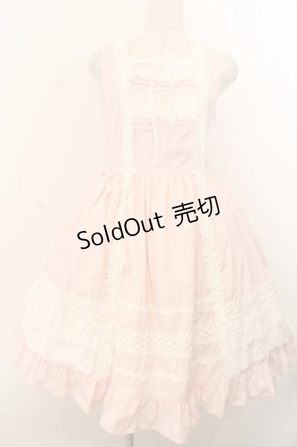 画像1: BABY,THE STARS SHINE BRIGHT / レースフリルジャンパースカート  ピン O-26-01-20-028-BA-OP-IG-OS (1)