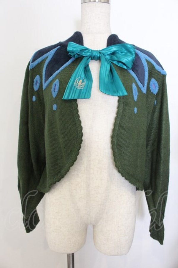 画像1: Secret Honey / 戴冠式ドルマンカーディガン（アナと雪の女王ver）  グリーン O-26-01-20-033-CA-TO-IG-OS (1)