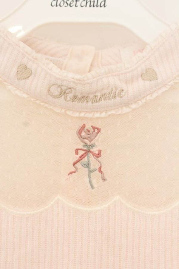 画像2: LIZ LISA / チョーカー風刺繍リブトップス  ピンク O-26-01-22-027-LO-TO-IG-OS (2)