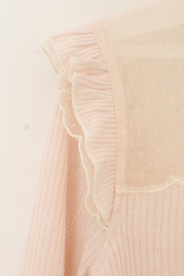 画像3: LIZ LISA / チョーカー風刺繍リブトップス  ピンク O-26-01-22-027-LO-TO-IG-OS (3)