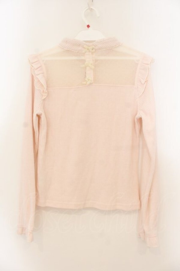 画像4: LIZ LISA / チョーカー風刺繍リブトップス  ピンク O-26-01-22-027-LO-TO-IG-OS (4)