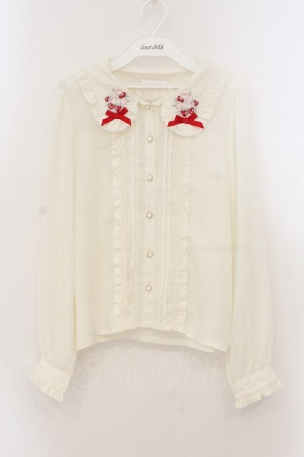 画像1: LIZ LISA / ベリーブーケ刺繍ブラウス  ピンク O-26-01-22-003-LO-BL-IG-OS (1)