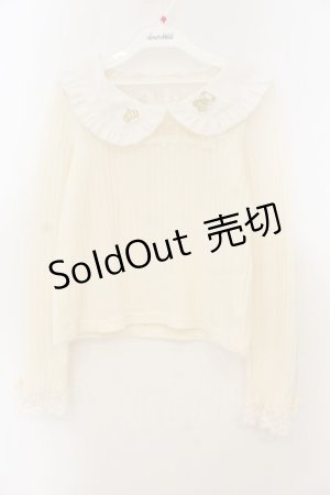 画像: LIZ LISA / リボンベアーリブペタトップス  オフシロ O-26-01-22-032-LO-SK-IG-OS