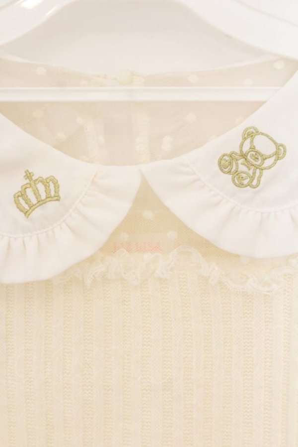 画像2: LIZ LISA / リボンベアーリブペタトップス  オフシロ O-26-01-22-032-LO-SK-IG-OS (2)