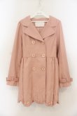 画像1: LIZ LISA / スカラップトレンチコート  ピンク O-26-01-22-033-LO-CO-IG-OS (1)