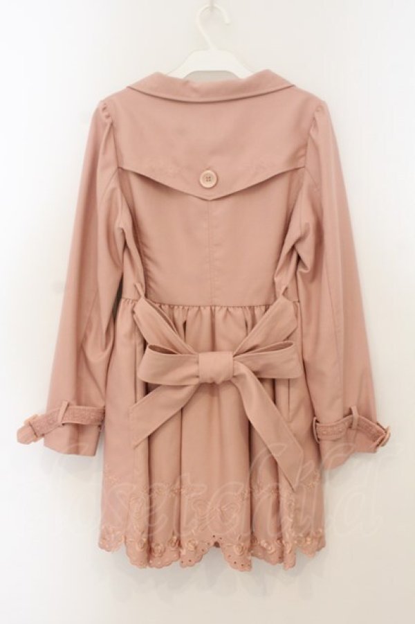 画像4: LIZ LISA / スカラップトレンチコート  ピンク O-26-01-22-033-LO-CO-IG-OS (4)