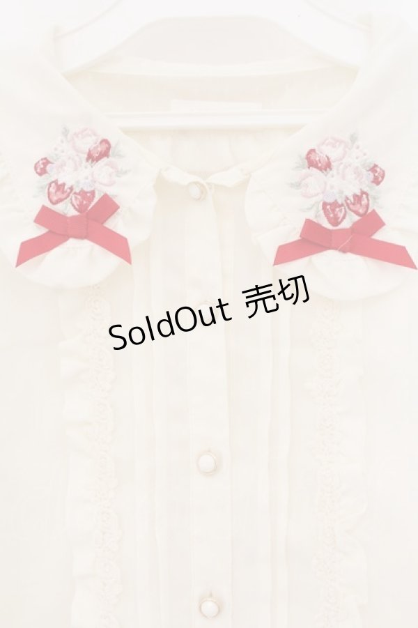 画像2: LIZ LISA / ベリーブーケ刺繍ブラウス  ピンク O-26-01-22-003-LO-BL-IG-OS (2)