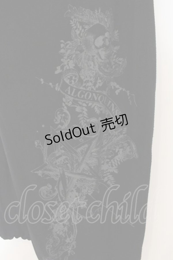 画像2: ALGONQUINS / スカルプリントルーズタンク  ブラック O-26-01-22-036-AL-TO-IG-OS (2)