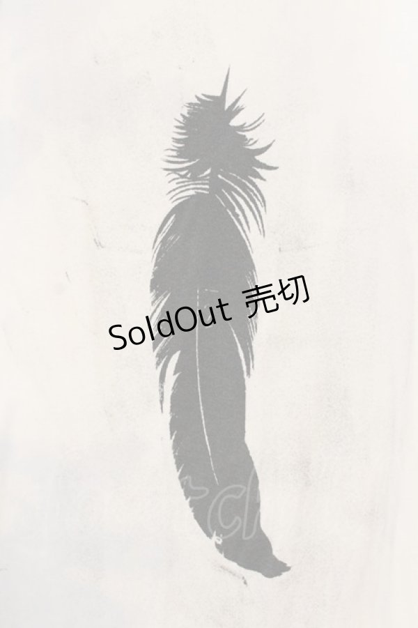 画像2: h.NAOTO / 羽プリントタンクトップ  ホワイト×ブラック O-26-01-22-041-HN-TO-IG-OS (2)