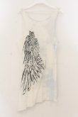 画像3: h.NAOTO / 羽プリントタンクトップ  ホワイト×ブラック O-26-01-22-041-HN-TO-IG-OS (3)
