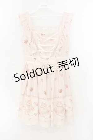 画像: LIZ LISA / スウィートラテ柄ワンピース  ピンク O-26-01-22-004-LO-OP-IG-OS