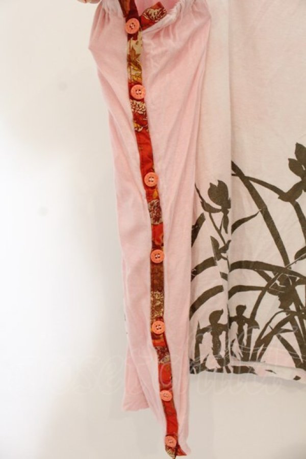 画像3: gouk / 斑染めオフショルカットソー  ピンク×ホワイト×レッド O-26-01-22-043-GO-TO-IG-OS (3)