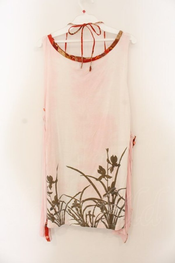 画像4: gouk / 斑染めオフショルカットソー  ピンク×ホワイト×レッド O-26-01-22-043-GO-TO-IG-OS (4)