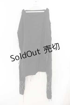 画像: KASEI / ガーゼシャツ  ブラック O-26-01-22-047-PU-TO-IG-OS