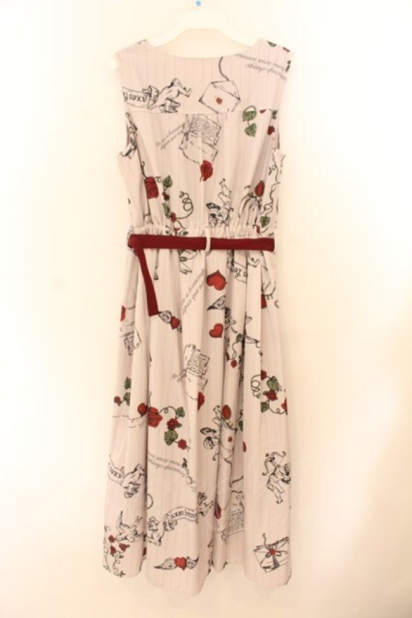 画像3: axes femme / ハートキューピット柄ワンピース F ベージュ O-26-01-22-052-AX-OP-OW-OS (3)