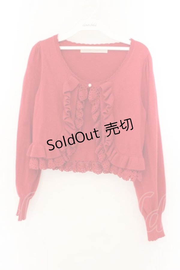 画像1: Leur Getter / フリルニットボレロ M アカ O-26-01-22-053-LU-TO-OW-OS (1)